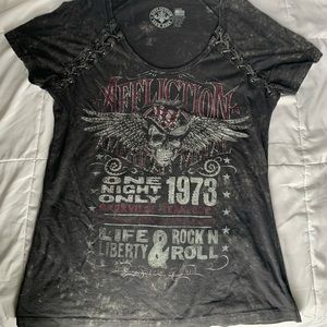 Acid Wash Affliction T-shirt